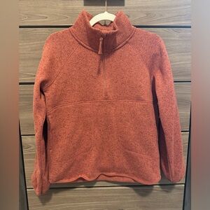 NWT. Old Navy, Cozy Burnt Orange Quarter-Zip Pullover